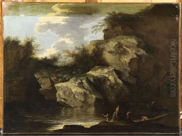 Paysage avec des pecheurs - view 1