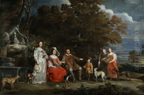 A Family Group in a Landscape - view 1