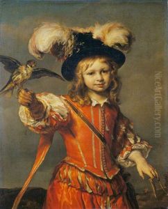 A Boy with a Falcon and Leash by Jan van Noordt