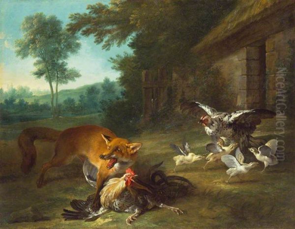 Fox in the Poultry Yard - view 1
