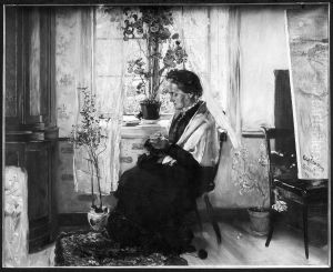 Kunstnerens mor by Eilif Peterssen