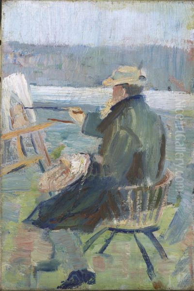 Christian Krohg at the Easel - view 1