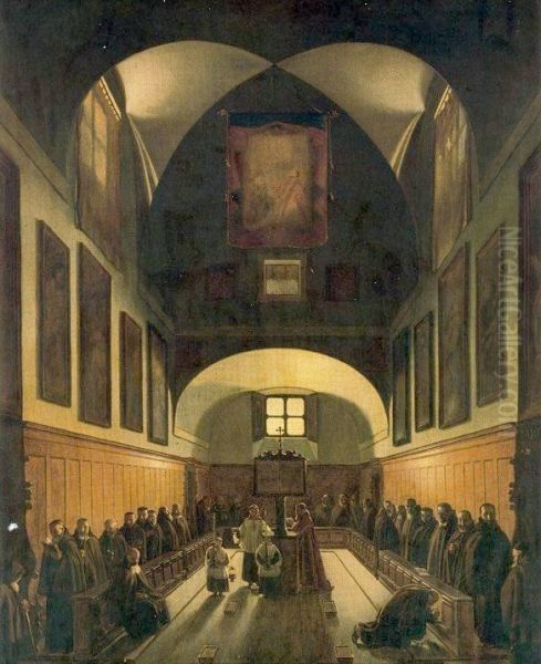 The Choir in the Capuchin Church on the Piazza Barberini, Rome - view 1