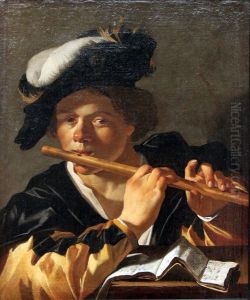 The Flute Player by Dirck Van Baburen