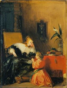 Child at prayer by Richard Parkes Bonington