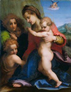 The Virgin and Child with the Infant Baptist by Andrea Del Sarto