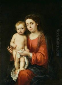 The Virgin and Child with a Rosary by Bartolome Esteban Murillo