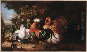 Oiseaux de basse-cour by Melchior D'Hondecoeter