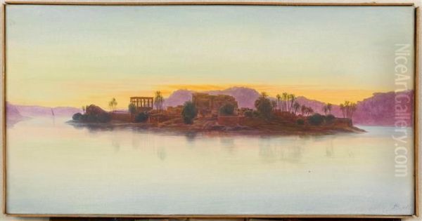 Coucher de soleil sur l'ile de Philae - view 1