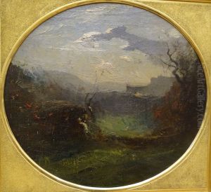 Champrofond. Environs de Cremieu (Isere) ; Effet du matin by Francois-Auguste Ravier