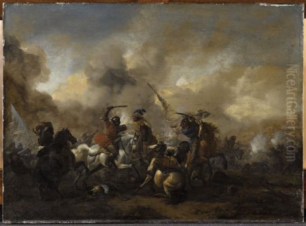 Combat de cavalerie chretienne et turque - view 1