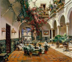 Patio interior, Sevilla by Manuel Garcia y Rodriguez
