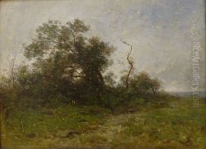 Massif d'arbres au bord de la mer. Environs d'Honfleur by Jean Achard