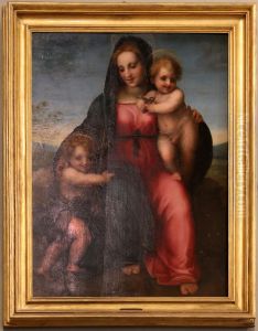 Madonna und Kind mit dem Johannesknaben by Andrea Del Sarto