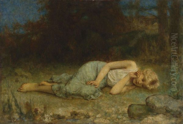 Young girl resting - view 1