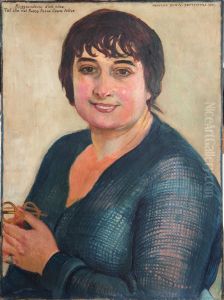 Portrait de Lisbeth en bleu by Maurice Denis