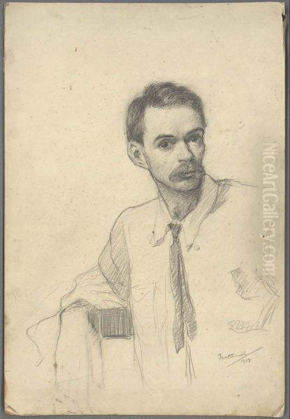 E. Harold Jones self-portrait - view 1