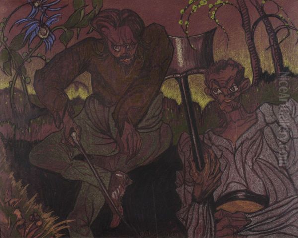 Composition with gravediggers - view 1