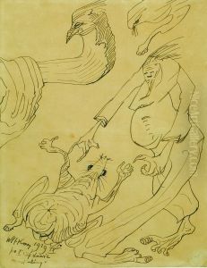 Figure after the first dose of mescaline by Stanislaw Ignacy Witkiewicz (Witkacy)