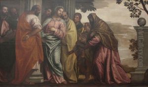 Le Christ rencontrant la femme et la fille de Zebedee