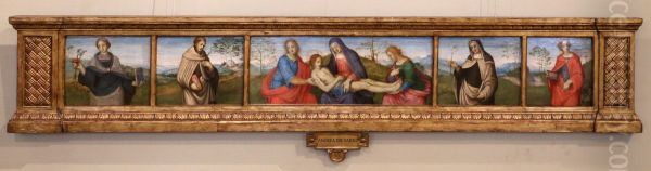 Predella of Lamentation with Four Saints - view 1