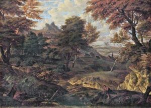 Wooded Landscape by Adriaen Van Der Cabel