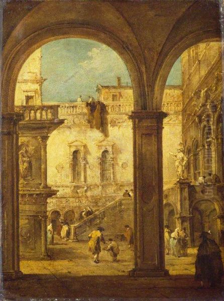 Capriccio with the Courtyard of the Doge's Palace - view 1