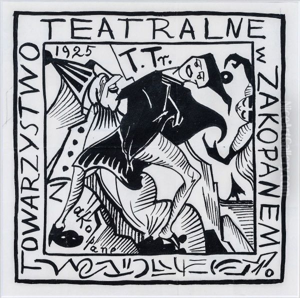 Design of the stamp and vignette of the Theater Society in Zakopane - view 1