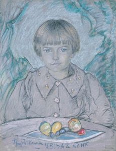 Portret Ewy Jasinskiej by Stanislaw Ignacy Witkiewicz (Witkacy)
