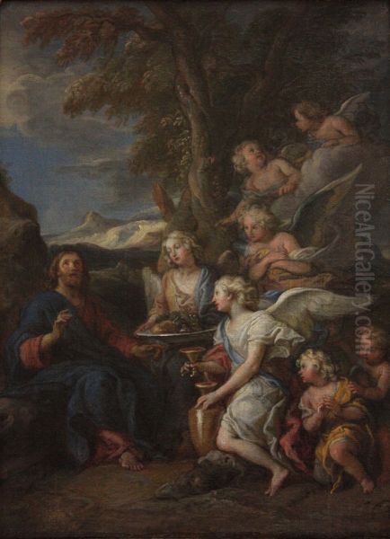 Le Christ au desert servi par les anges - view 1