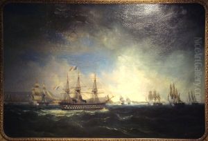 Arrivee du Prince President en rade de Toulon,1852