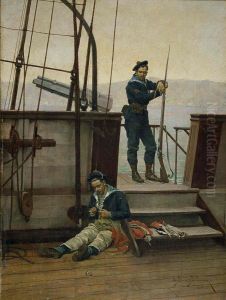 Matelots a bord du croiseur Desaix, 1884