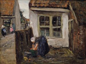 Courtyard by Max Liebermann