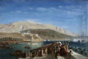 Arrivee de Napoleon III a Villefranche en 1860