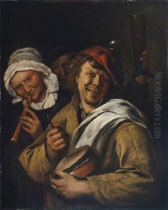 Interior with Three Figures by Jan Steen