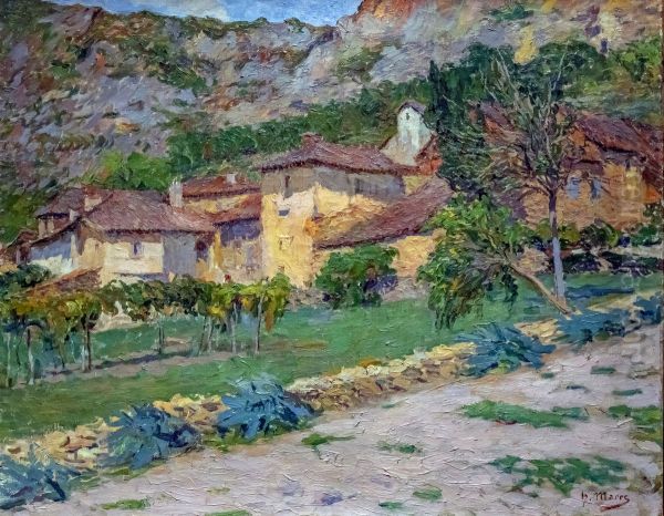 Maisons et rochers a Larroque - view 1