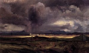 Stormy Weather over the Roman Campagna by Carl Blechen