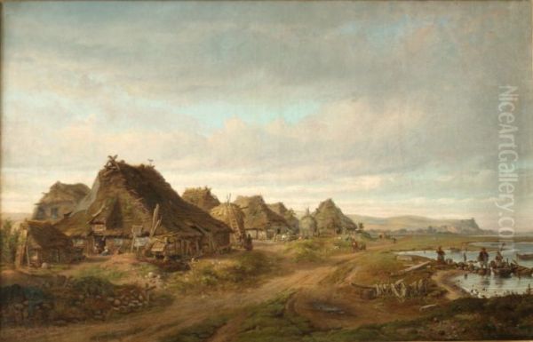 Smoke cottages on Hiddensee - view 1