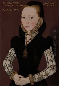 Mary Tichborne, wife of Thomas Potter by Master Of The Countess Of Warwick