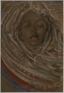 Asymetryczna Dama - Portret Eugenii Wyszomirskiej-Kuznickiej - Powrot z balu by Stanislaw Ignacy Witkiewicz (Witkacy)