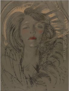 Asymmetric Lady - Portrait of Eugenia Wyszomirska-Kuznicka - T.U by Stanislaw Ignacy Witkiewicz (Witkacy)