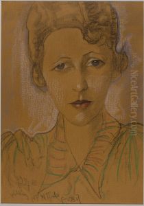 Asymetryczna Dama - Portret Eugenii Wyszomirskiej-Kuznickiej by Stanislaw Ignacy Witkiewicz (Witkacy)