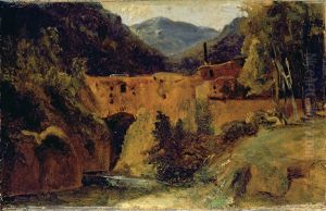Mill in the valley near Amalfi by Carl Blechen
