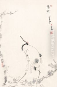 Viewing Plum Blossoms by Chen Xiaofeng