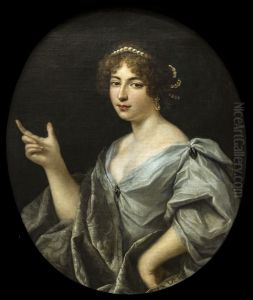 Portrait of Lady of the Royal courtFrancais:Portrait de Dame de la courItaliano:Ritratto di signora della Corte regia by Pierre Mignard I
