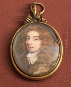 Portratt av okand man, tidigare kallad Sir William Temple. by Richard (Dwarf Gibson) Gibson