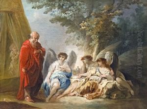 Abraham visited by three angelsFrancais:Abraham visite par trois angesItaliano:Abramo visitato da tre angeli