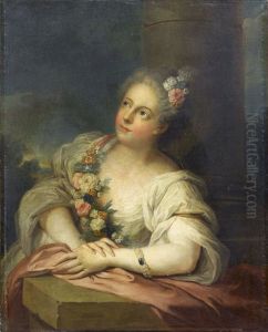 Portrait de Marie-Victoire-Sophie de Noailles, comtesse de Toulouse by Charles-Antoine Coypel