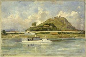 Mitrailleuse, canonniere type Farcy, devant Tuyen Quan