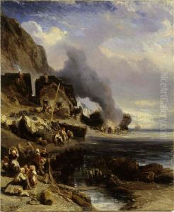 Les pecheurs by Eugene Isabey